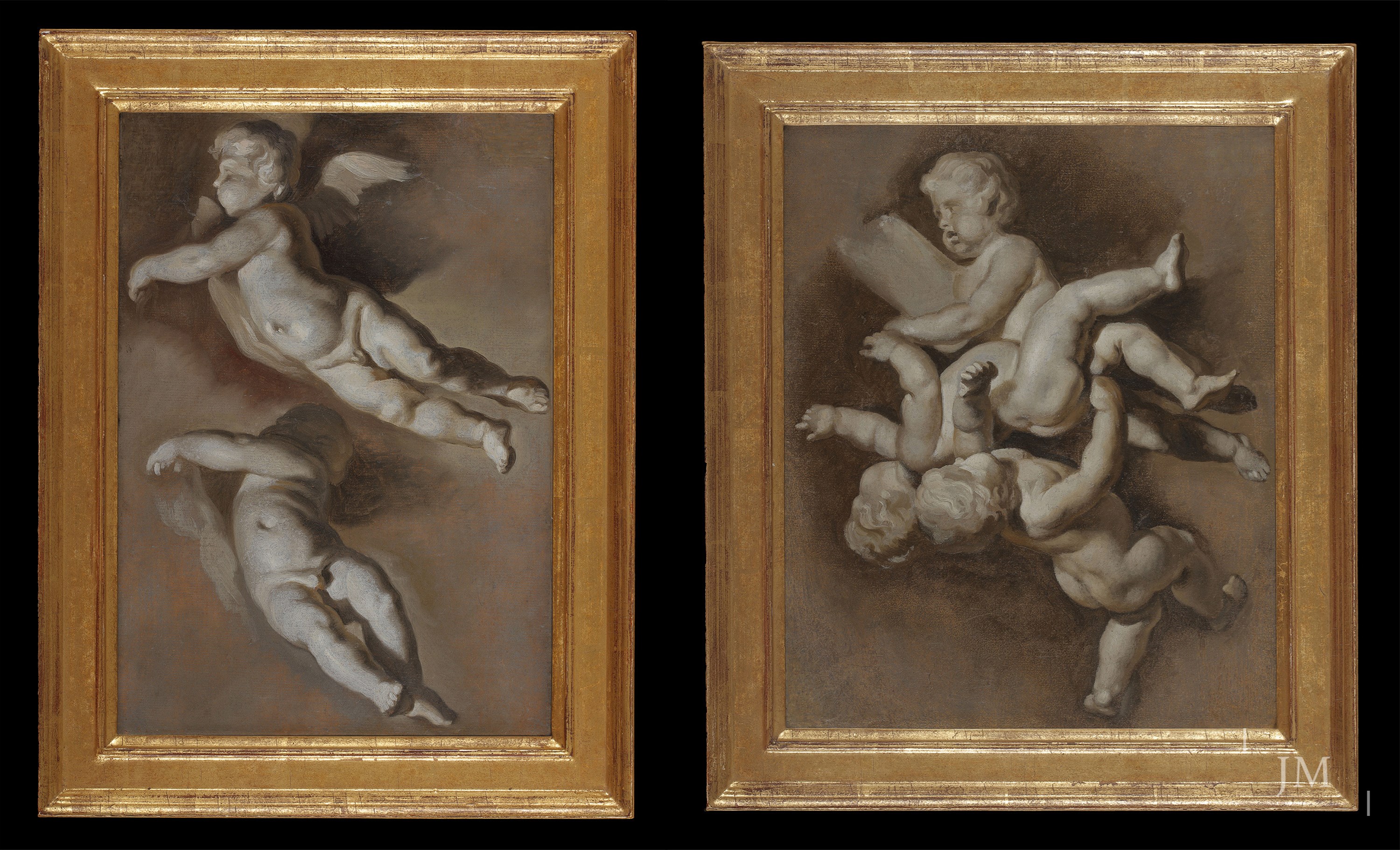 Studies of putti - a pair